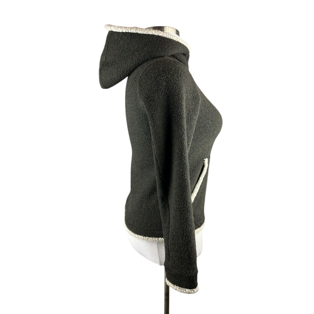 Kuhl Apres Alfpaca Fleece Full Zip Hooded Jacket Sherpa Brown Cozy Warm Size XS - Picture 12 of 16